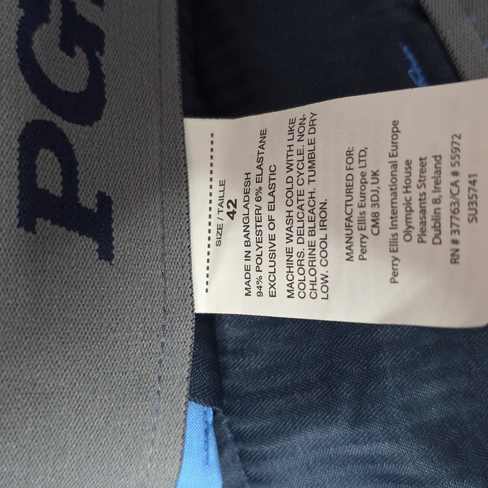 PGA Tour Blue Plaid Men's Golf Shorts - Picture 6 of 6